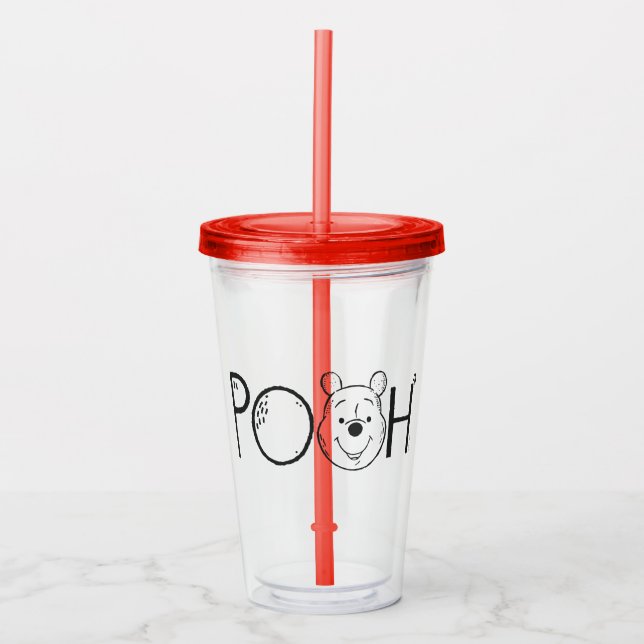 Winnie the Pooh Name Acrylic Tumbler (Front)
