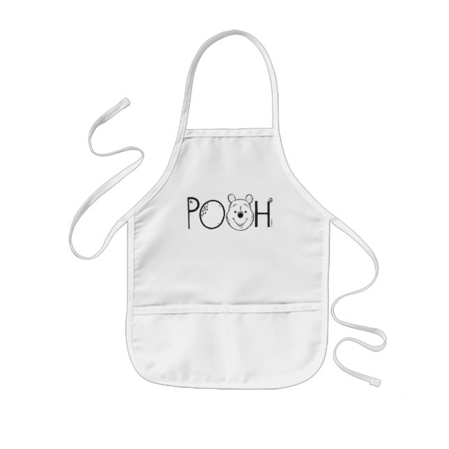 Winnie the Pooh Name Kids Apron (Front)