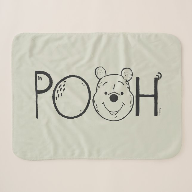 Winnie the Pooh Name Sherpa Blanket (Front (Horizontal))