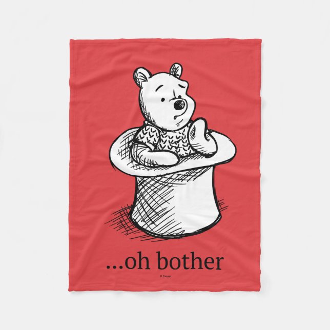 Winnie the Pooh | Oh Bother Quote Fleece Blanket (Front)