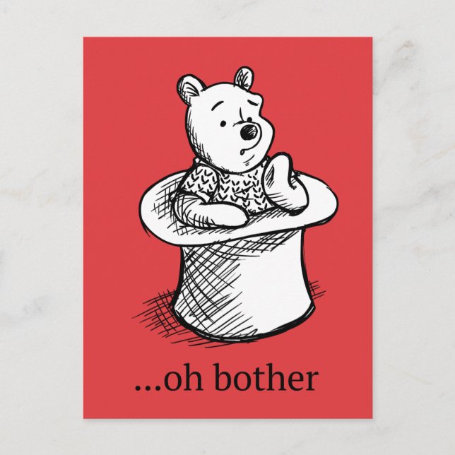 Winnie the Pooh | Oh Bother Quote Postcard (Front)