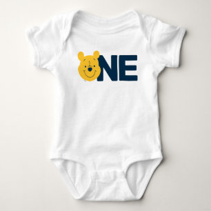 Winnie the Pooh   ONE - First Birthday Baby Bodysuit