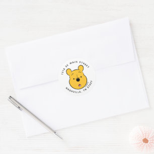 Winnie the Pooh - One   First Birthday  Classic Round Sticker