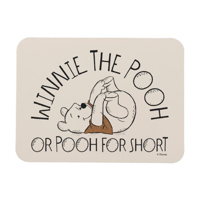 Winnie the Pooh or Pooh for Short Magnet (Horizontal)
