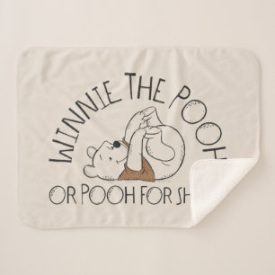 Winnie the Pooh or Pooh for Short Sherpa Blanket