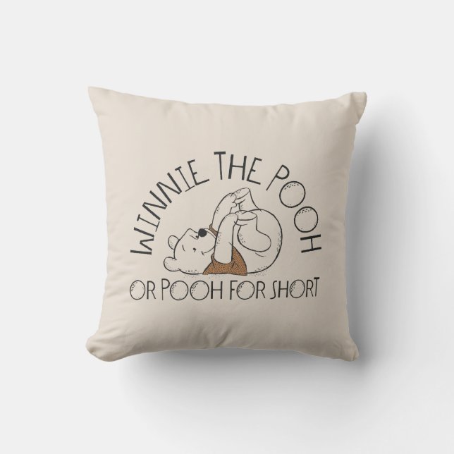 Winnie the Pooh or Pooh for Short Throw Pillow (Front)