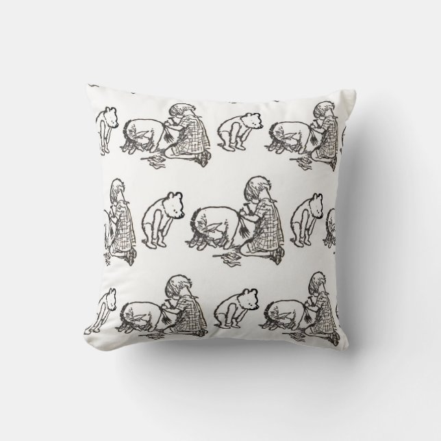 Winnie the Pooh Original sketch throw pillow (Front)