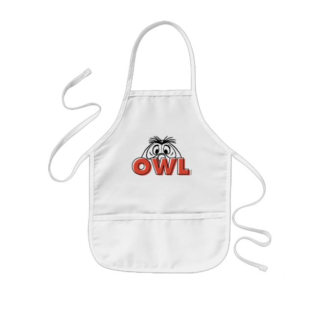 Winnie the Pooh | Owl Peek-A-Boo Kids Apron (Front)