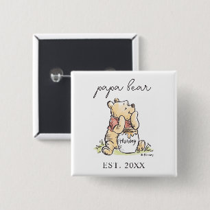 Winnie the Pooh   Papa Bear - New Dad 2 Inch Square Button