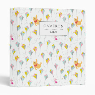 Winnie the Pooh   Pastel Kite Pattern Binder