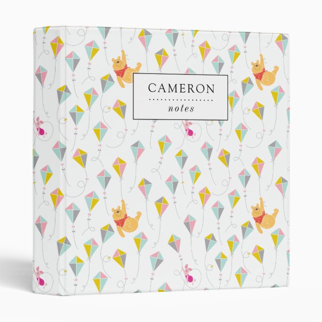 Winnie the Pooh | Pastel Kite Pattern Binder (Front/Spine)