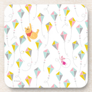 Winnie the Pooh   Pastel Kite Pattern Coaster
