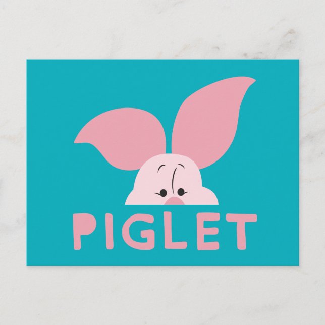 Winnie the Pooh | Peek-a-Boo Piglet Postcard (Front)