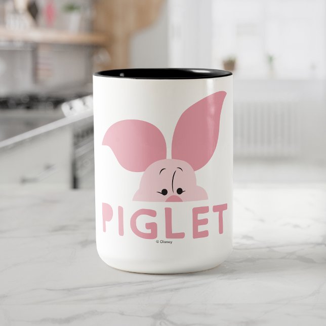 Winnie the Pooh | Peek-a-Boo Piglet Two-Tone Coffee Mug (Creator Uploaded)