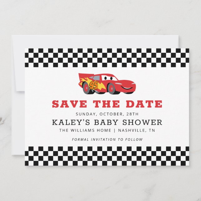 Winnie the Pooh Picnic Baby Shower Save the Date (Front)