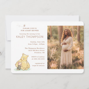 Winnie the Pooh & Piglet Mommy To Bee Baby Shower Invitation