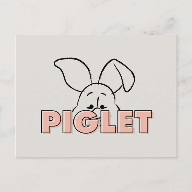 Winnie the Pooh | Piglet Peek-A-Boo Postcard (Front)