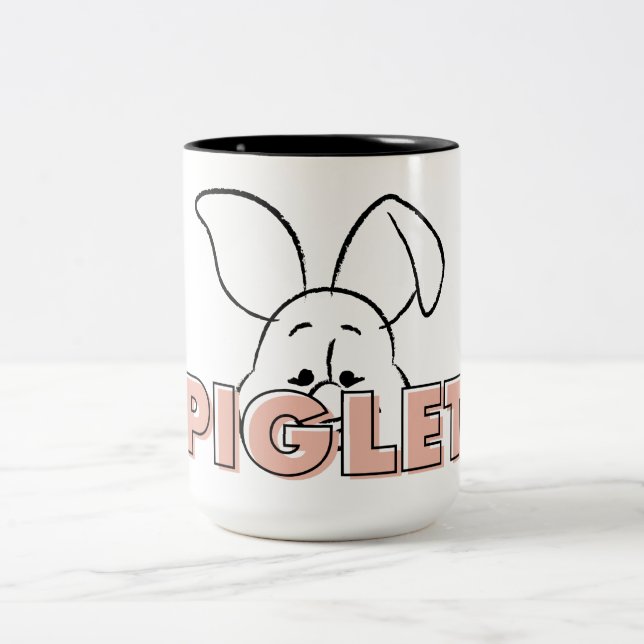 Winnie the Pooh | Piglet Peek-A-Boo Two-Tone Coffee Mug (Center)