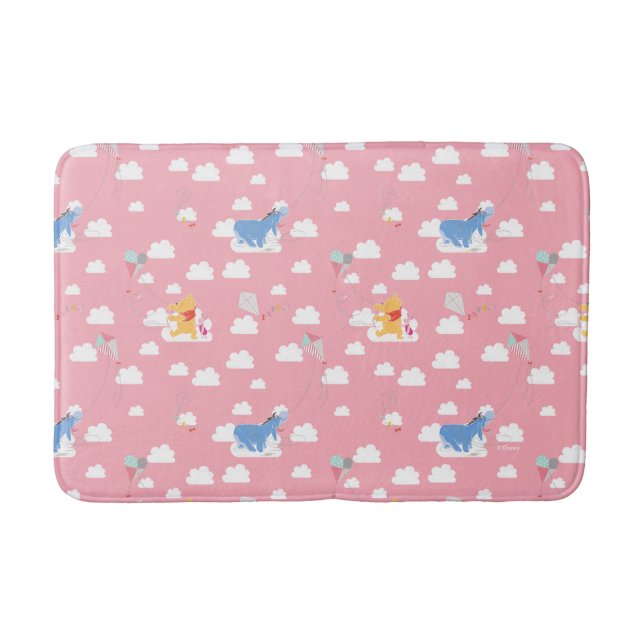 Winnie the Pooh | Pink Flying Kite Days Pattern Bath Mat (Front)