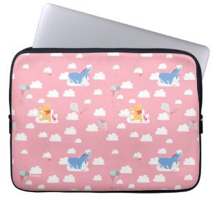 Winnie the Pooh   Pink Flying Kite Days Pattern Laptop Sleeve