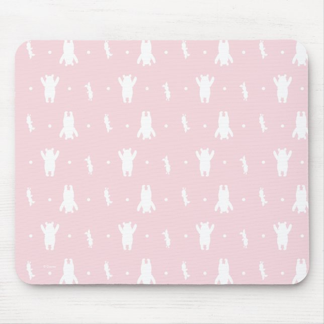 Winnie the Pooh | Pink Pastel Polka Dot Pattern Mouse Pad (Front)