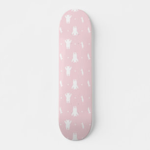 Winnie the Pooh   Pink Pastel Polka Dot Pattern Skateboard