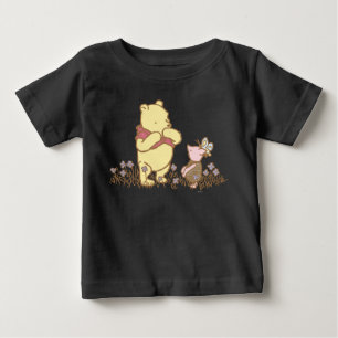 Winnie the Pooh   Pooh and Piglet in Field Classic Baby T-Shirt