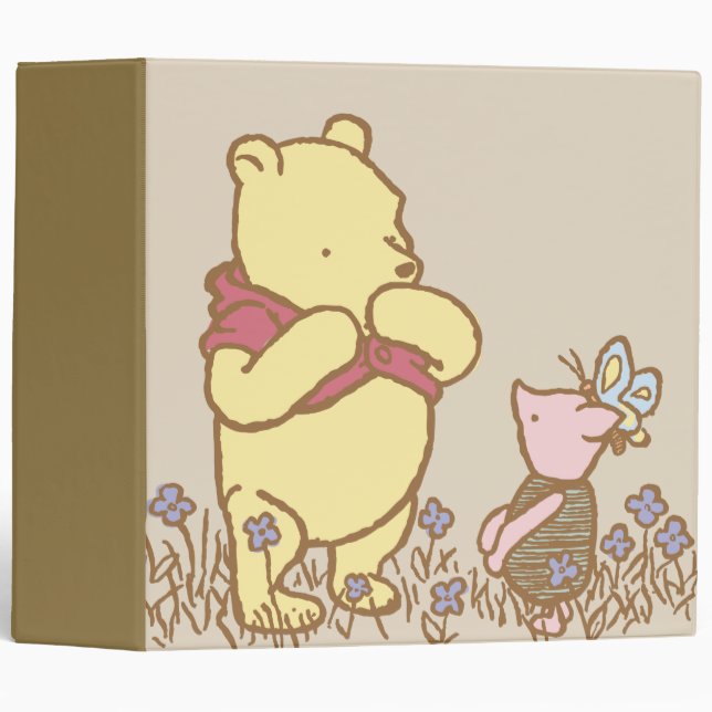 Winnie the Pooh | Pooh and Piglet in Field Classic Binder (Front/Spine)