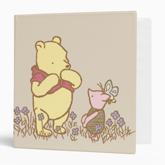 Winnie the Pooh | Pooh and Piglet in Field Classic Binder (Front/Inside)