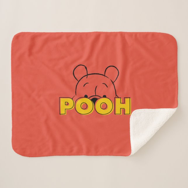 Winnie the Pooh | Pooh Peek-A-Boo Sherpa Blanket (Front (Horizontal))
