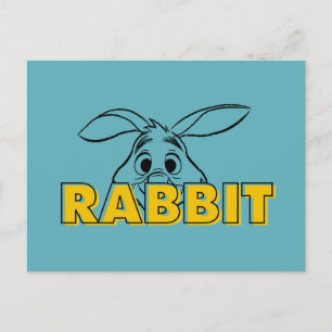 Winnie the Pooh   Rabbit Peek-A-Boo Postcard