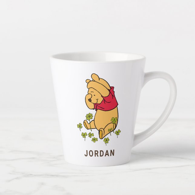 Winnie the Pooh - Shamrock | St. Patrick's Day Latte Mug (Right)