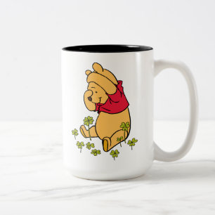 Winnie the Pooh - Shamrock   St. Patrick's Day Two-Tone Coffee Mug