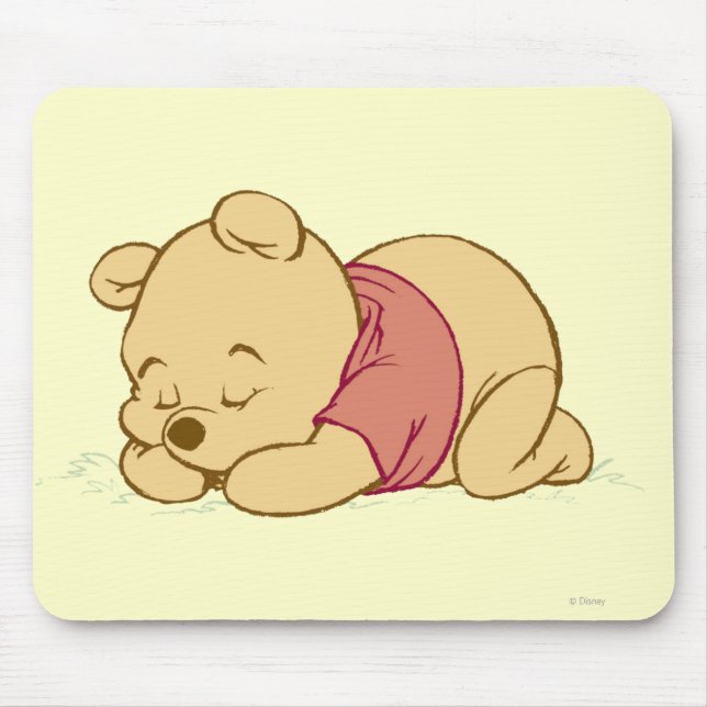 Winnie the Pooh Sleeping Mouse Pad (Front)