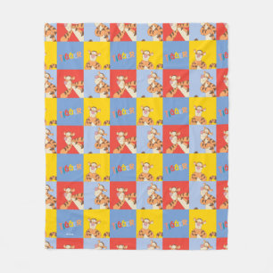 Winnie the Pooh   Tigger Bright Mosaic Pattern Fleece Blanket