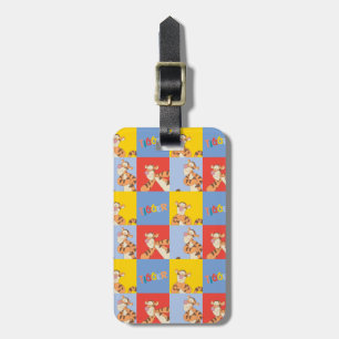 Winnie the Pooh Tigger Bright Mosaic Pattern Luggage Tag