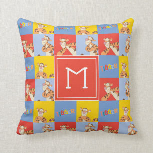 Winnie the Pooh   Tigger Bright Mosaic Pattern Throw Pillow
