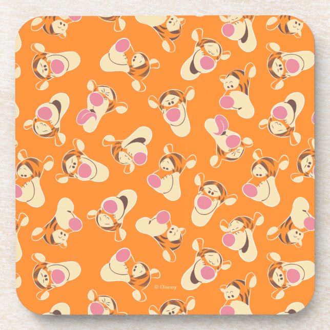Winnie the Pooh | Tigger Faces Pattern Coaster (Front)