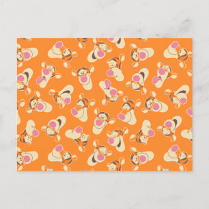Winnie the Pooh Tigger Faces Pattern Postcard