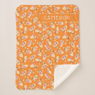 Winnie the Pooh   Tigger Faces Pattern Sherpa Blanket