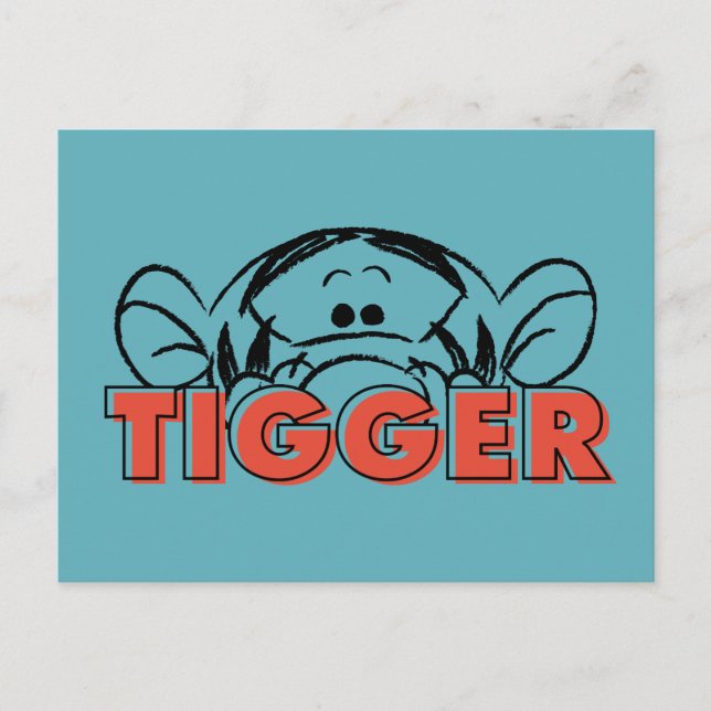 Winnie the Pooh | Tigger Peek-A-Boo Postcard (Front)