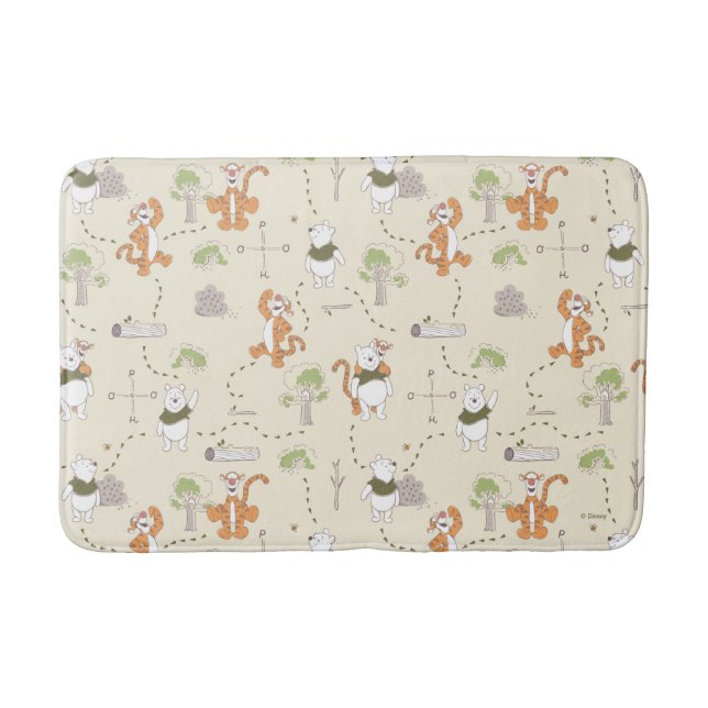 Winnie the Pooh | Tigger & Pooh Forest Pattern Bath Mat (Front)