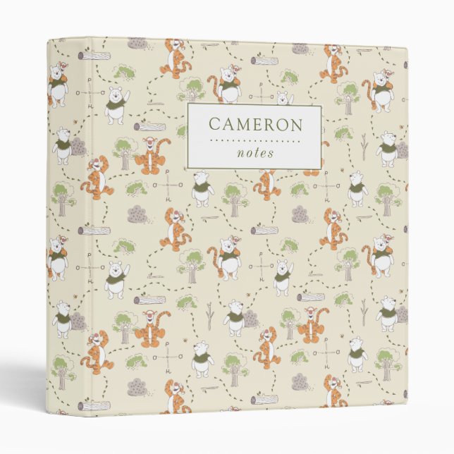 Winnie the Pooh | Tigger & Pooh Forest Pattern Binder (Front/Spine)