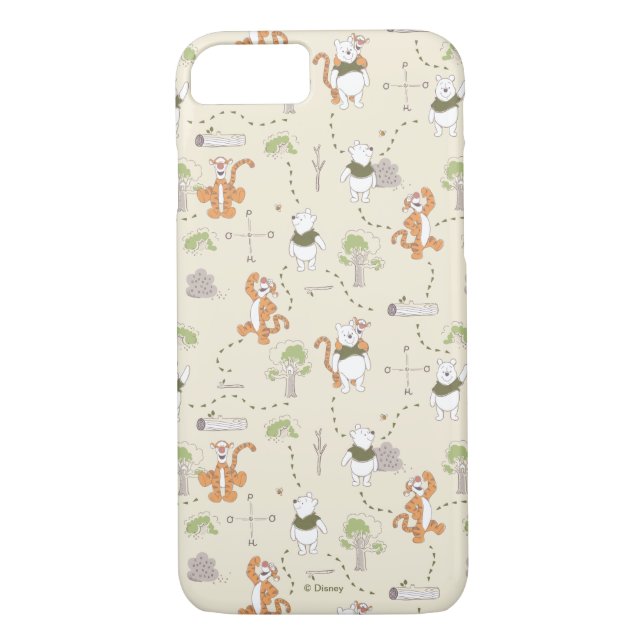Winnie the Pooh | Tigger & Pooh Forest Pattern Case-Mate iPhone Case (Back)