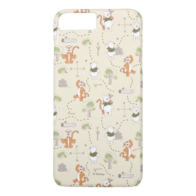 Winnie the Pooh | Tigger & Pooh Forest Pattern Case-Mate iPhone Case (Back)