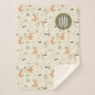 Winnie the Pooh   Tigger & Pooh Forest Pattern Sherpa Blanket
