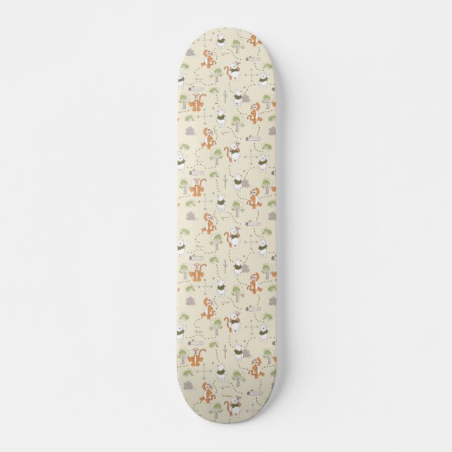 Winnie the Pooh | Tigger & Pooh Forest Pattern Skateboard (Front)