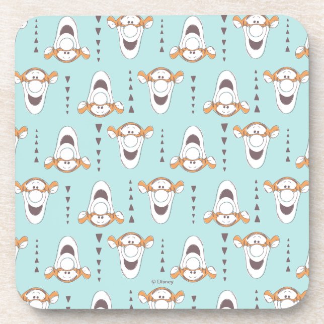 Winnie the Pooh | Tigger Triangle Pastel Pattern Coaster (Front)