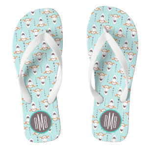 Winnie the Pooh   Tigger Triangle Pastel Pattern Flip Flops