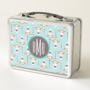 Winnie the Pooh   Tigger Triangle Pastel Pattern Metal Lunch Box